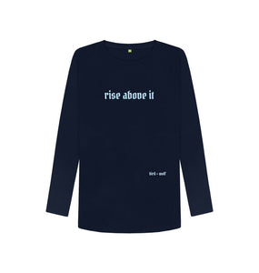 Navy Blue Rise Above It Long Sleeve Tee