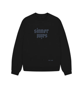 Black Sinner Saint Oversized Sweatshirt