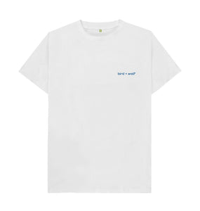 White Bird + Wolf Classic Tee (Blue lettering)