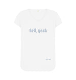 White Hell, Yeah V Neck Tee