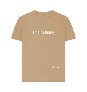 Sand Find Balance Relaxed Tee (White Lettering)