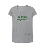 Athletic Grey We Are The Changemakers Scoop Neck Tee