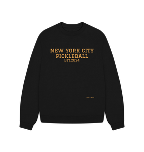 Black New York City Pickleball Oversized Sweatshirt