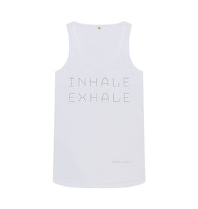 White Inhale Exhale Vest Top