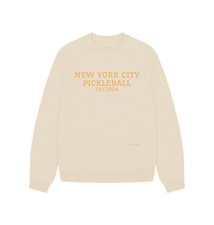 New York City Pickleball Oversized Sweatshirt Bird Wolf