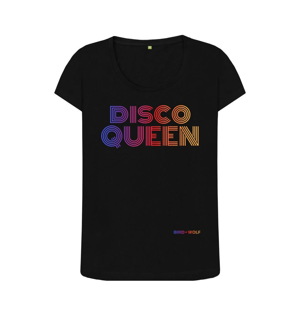 Black Disco Queen Scoop Tee