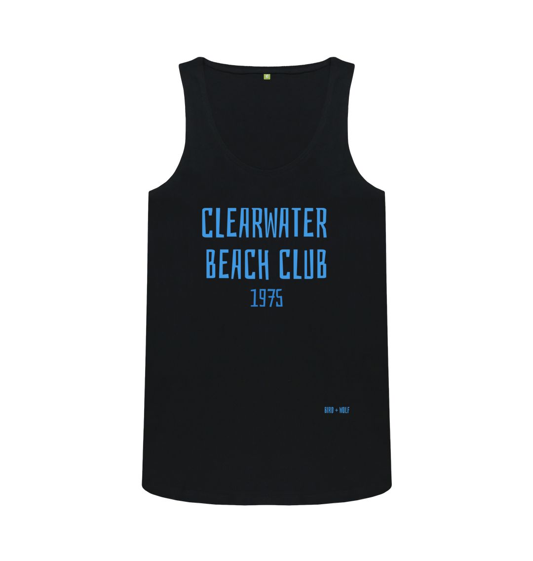 Black Clearwater Beach Club 1975 Fitted Vest