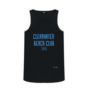 Black Clearwater Beach Club 1975 Fitted Vest