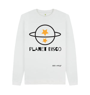 White Planet Disco Cosy Sweatshirt