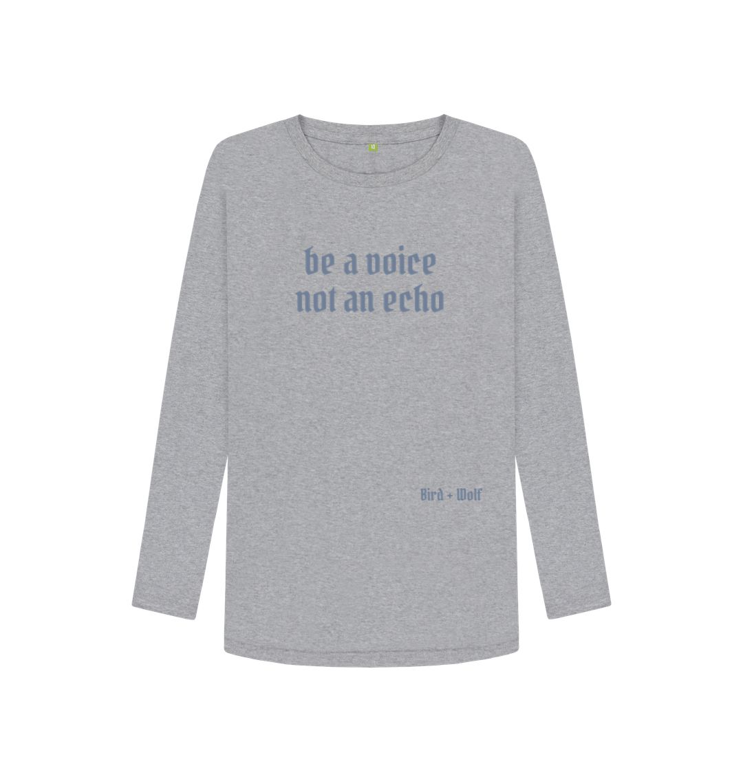 Athletic Grey Be a Voice not an Echo Long Sleeve Tee