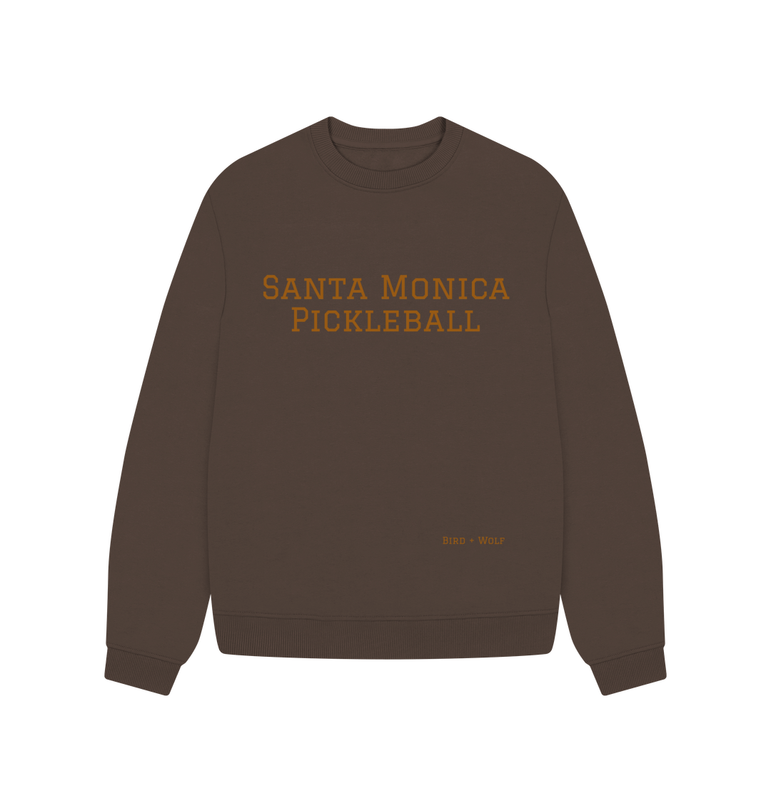 Chocolate Santa Monica Pickleball Oversized Sweatshirt