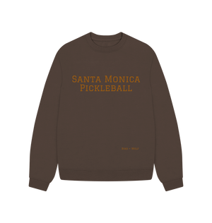 Chocolate Santa Monica Pickleball Oversized Sweatshirt