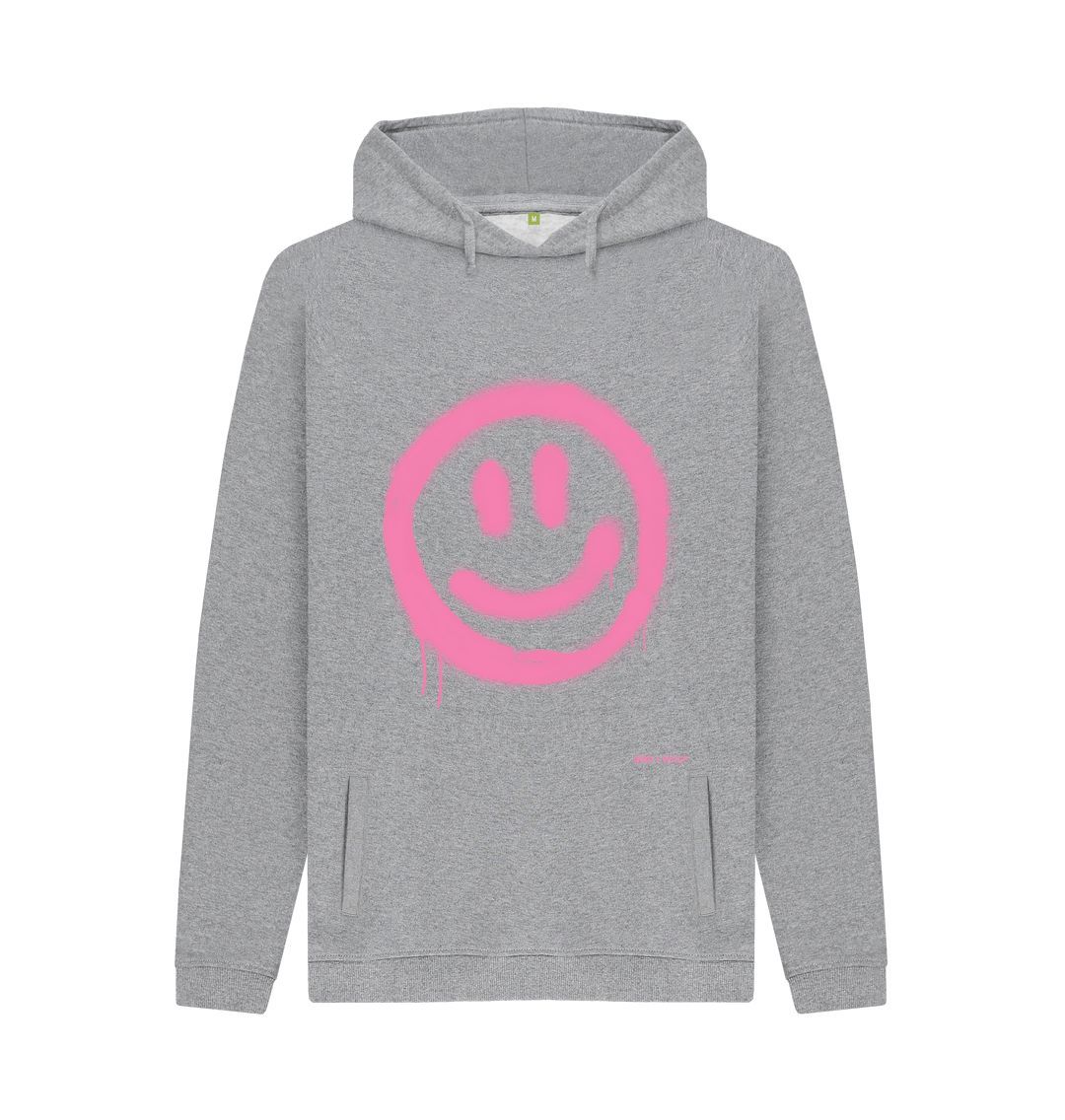 Light Heather Smiley Face Chunky Hoodie
