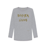 Athletic Grey Sinner Saint Long Sleeve T Shirt