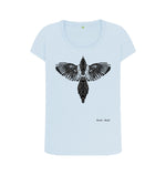 Sky Blue Wingspan Scoop Neck T Shirt
