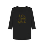 Black Let Love Rule 3\/4 Length Sleeve T  Shirt