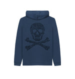 Navy Blue Skull & Crossbones Kids Cosy Hoodie