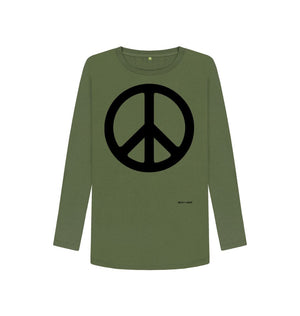Khaki Peace Long Sleeve T Shirt