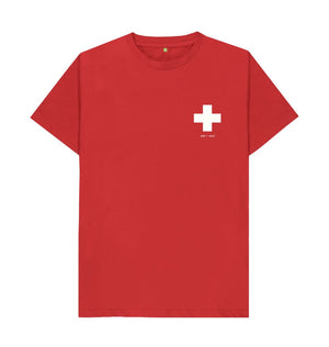 Red Small White Cross Classic T Shirt