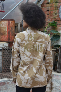 Bird + Wolf Be Kind Desert Camo Jacket - Customised Camouflage Army Jacket