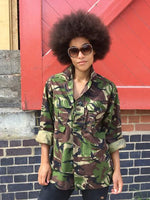 Let Love Rule Bird + Wolf Green Camo Jacket Customised Camouflage