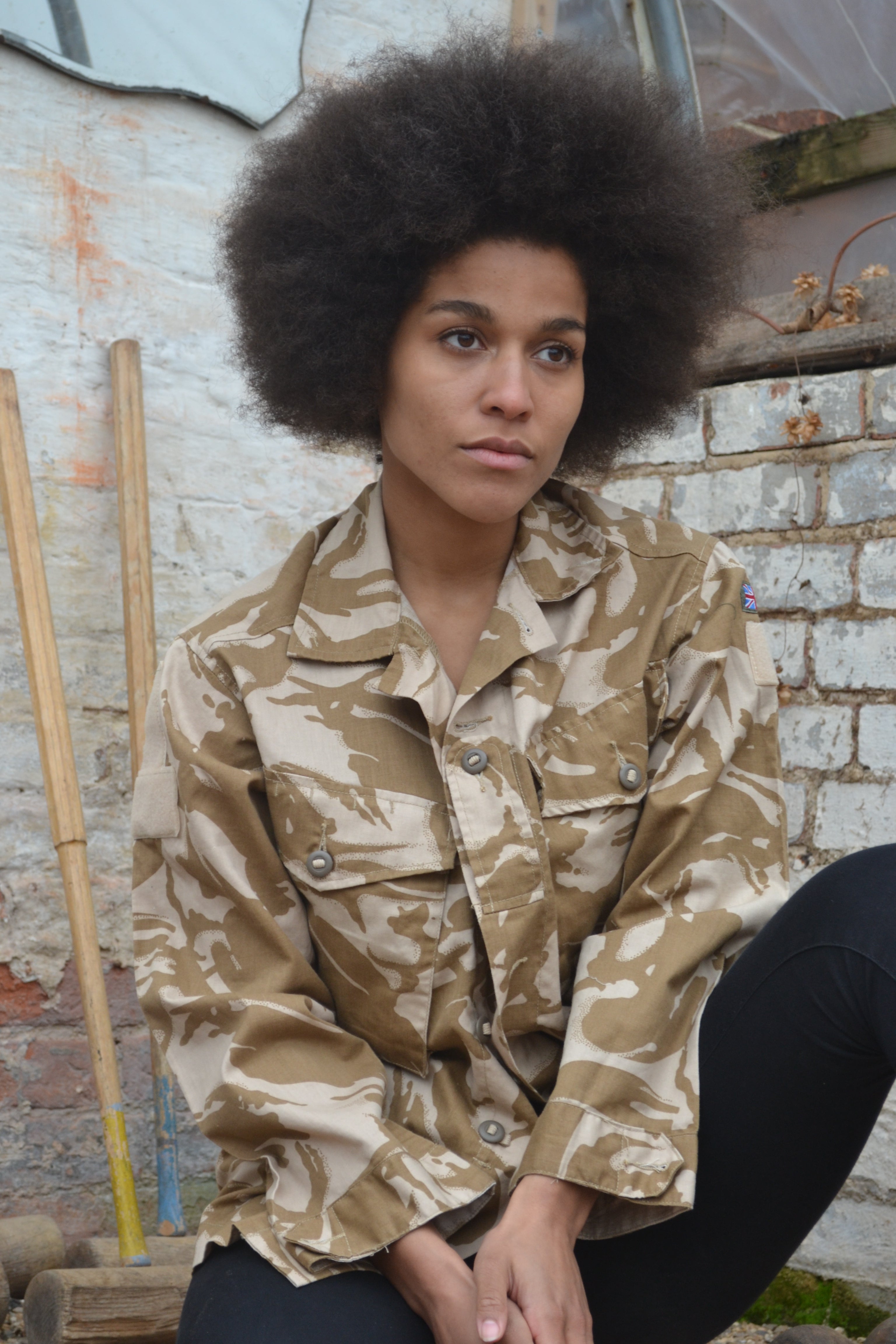 Human Bird + Wolf Desert Camo Jacket - Customised Camouflage Army Jacket