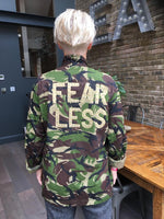 Fearless Bird + Wolf Green Camo Jacket Customised Army Camouflage
