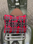 'YEAH' Camo + Red Tartan Messenger Bag