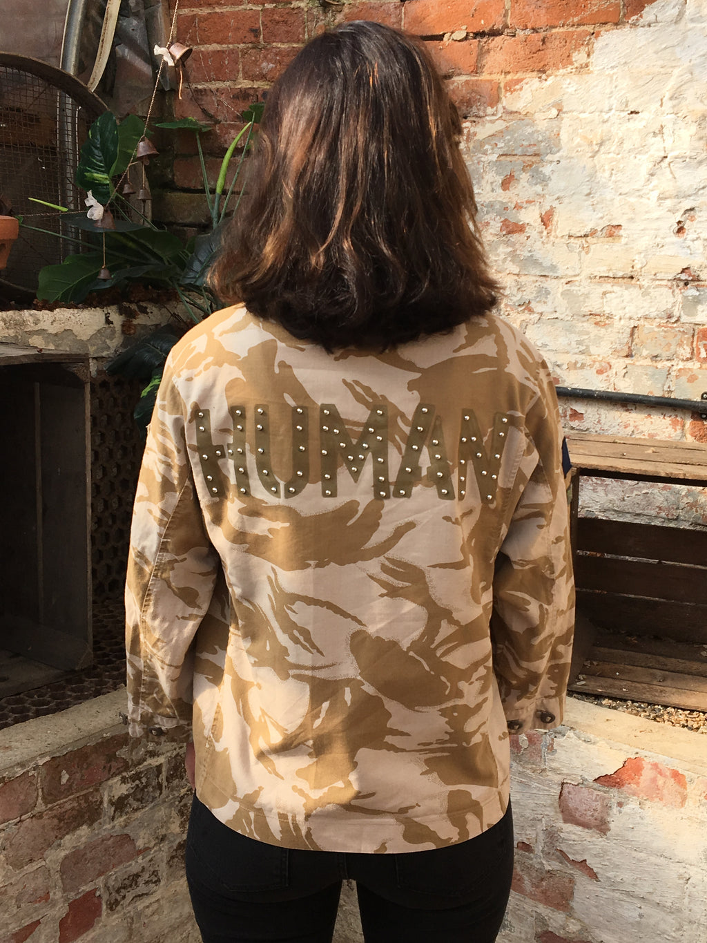 Human Bird + Wolf Desert Camo Jacket - Customised Camouflage Army Jacket