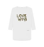 White Love Wins 3\\\/4 Length Sleeve T Shirt