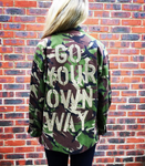 'Go Your Own Way' Green Camo Jacket