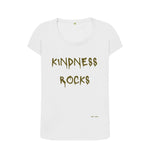 White Kindness Rocks Scoop T Shirt