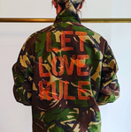 'Let Love Rule' Green Camo Jacket