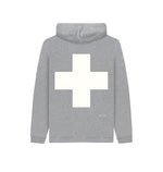 Athletic Grey White Cross Kids Cosy Hoodie