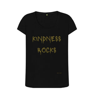 Black Kindness Rocks Scoop T Shirt