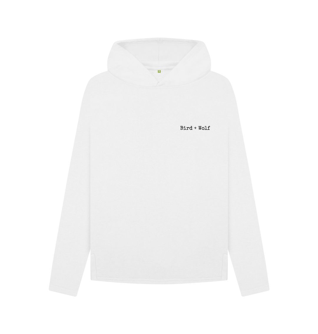 White Wingspan Relaxed Hoodie
