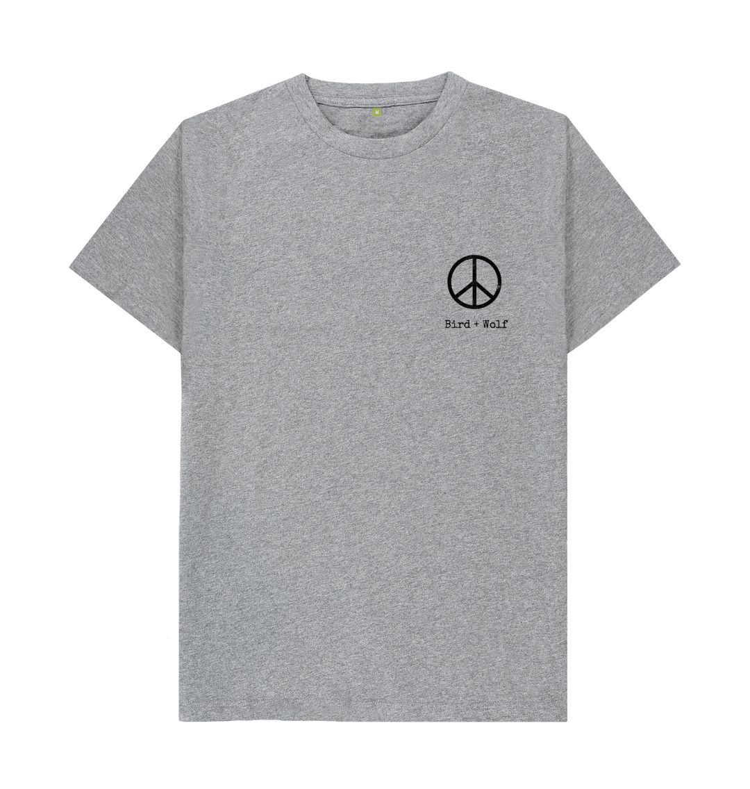 Athletic Grey Small Peace Sign Classic Tee