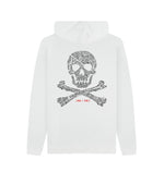 White Skull + Crossbones Chunky Hoodie (Reverse)
