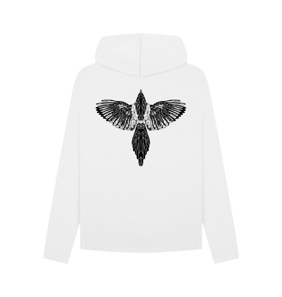 White Wingspan Relaxed Hoodie