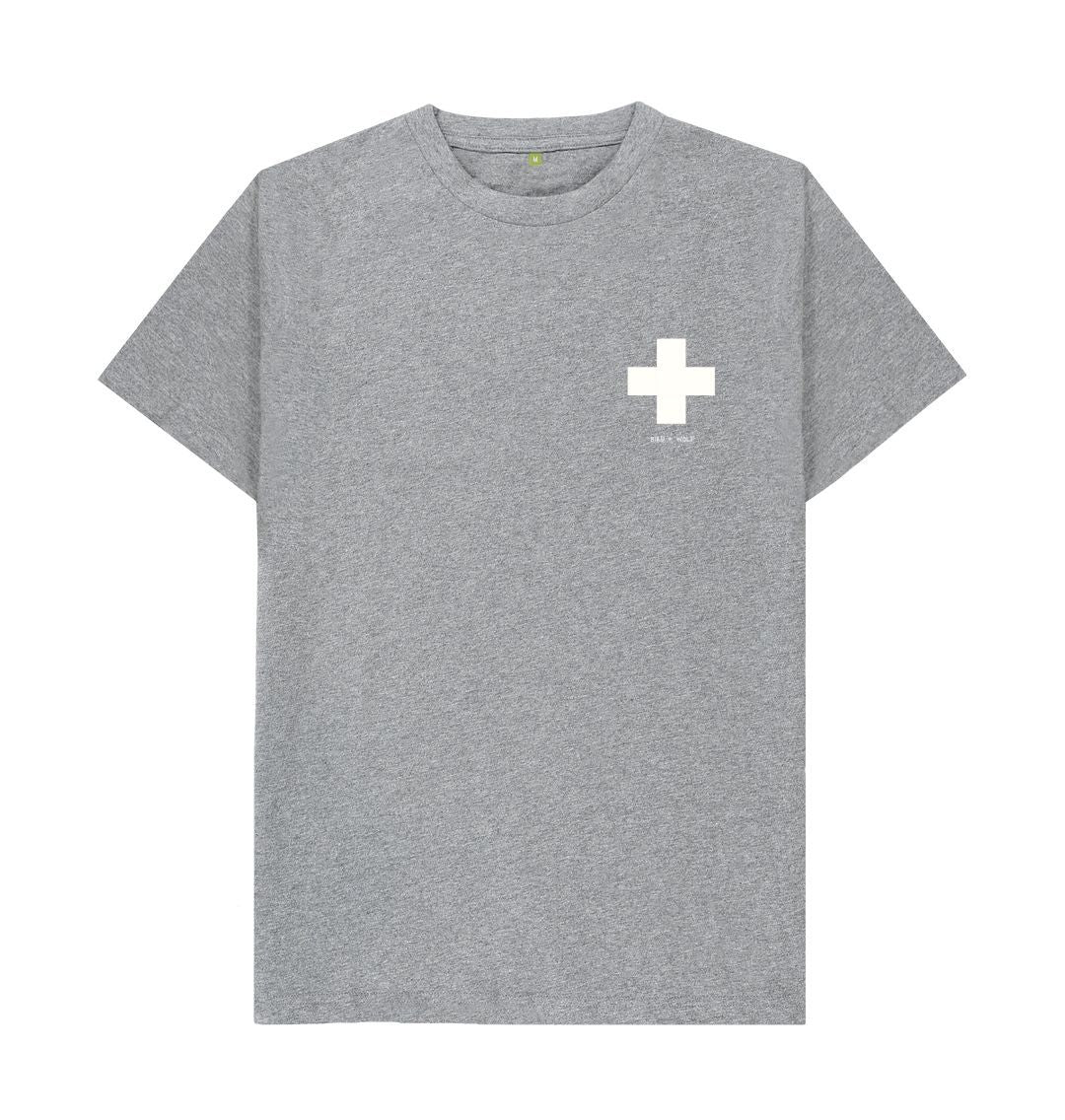 Athletic Grey Small White Cross Classic T Shirt