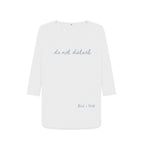 White Do Not Disturb 3\/4 Length Sleeve T Shirt