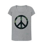 Athletic Grey Peace Scoop T Shirt