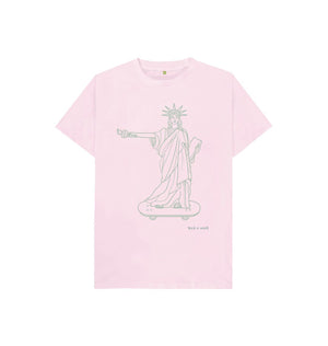 Pink Liberty Skater Short Sleeve Kids Tee