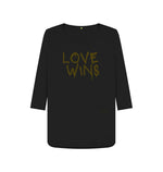 Black Love Wins 3\\\/4 Length Sleeve T Shirt