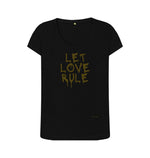 Black Let Love Rule Scoop T Shirt