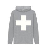 Light Heather White Cross (Reverse) Chunky Hoodie