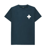Denim Blue Small White Cross Classic T Shirt