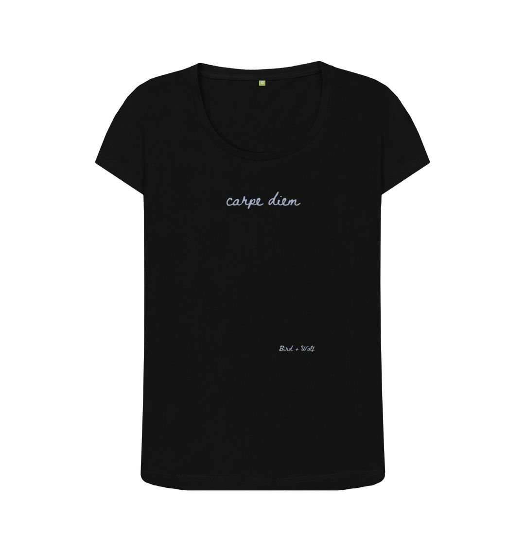 Black Carpe Diem Short Sleeve T Shirt