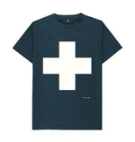 Denim Blue White Cross Classic T Shirt