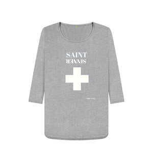 Athletic Grey Saint Sinner 3\/4 Length Sleeve T Shirt